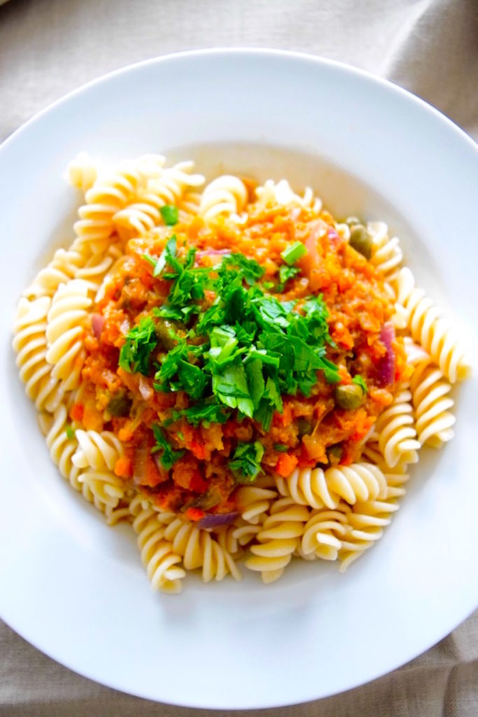 Auberginen Bolognese Lotustörtchen